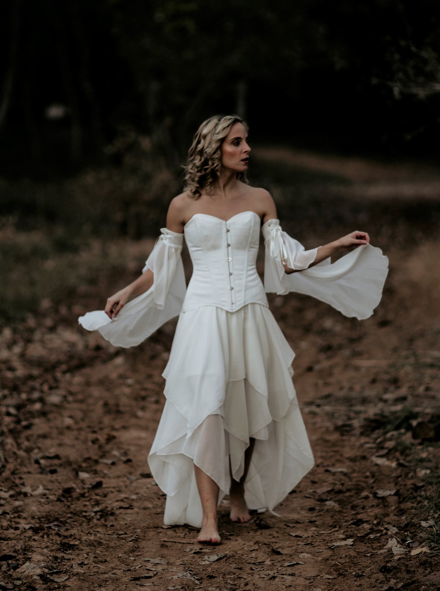 Faerie flowy dress with corset